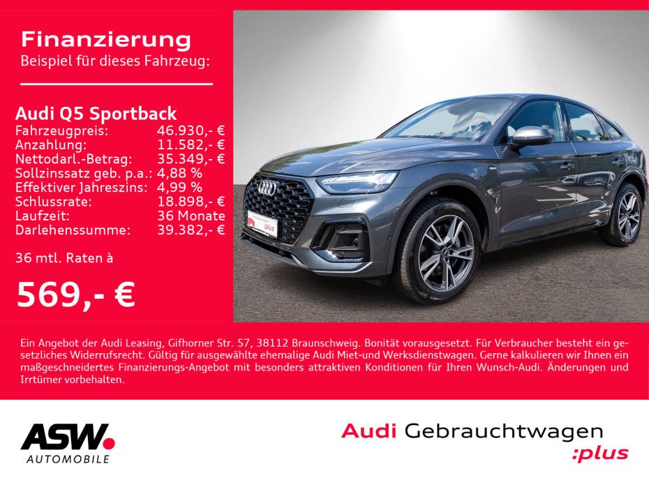 Audi Q5 Sportback S line 50TFSI e quattro Stroni 360°