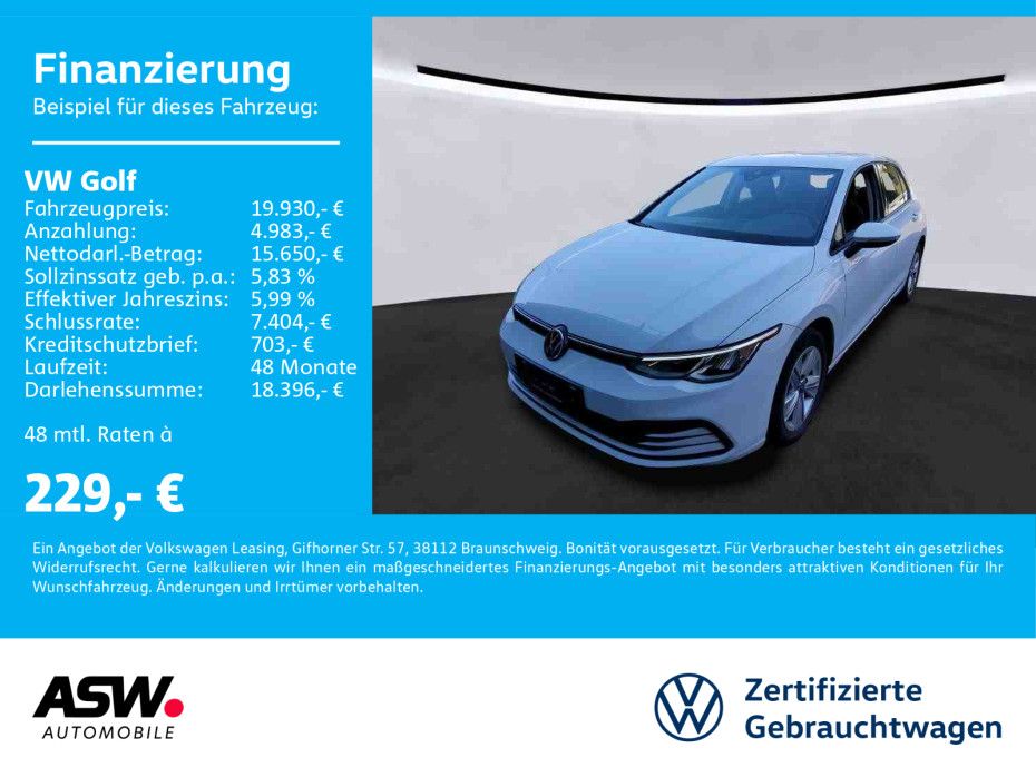 Volkswagen Golf Life 2.0 TDI DSG LED Navi ACC PDC SHZ