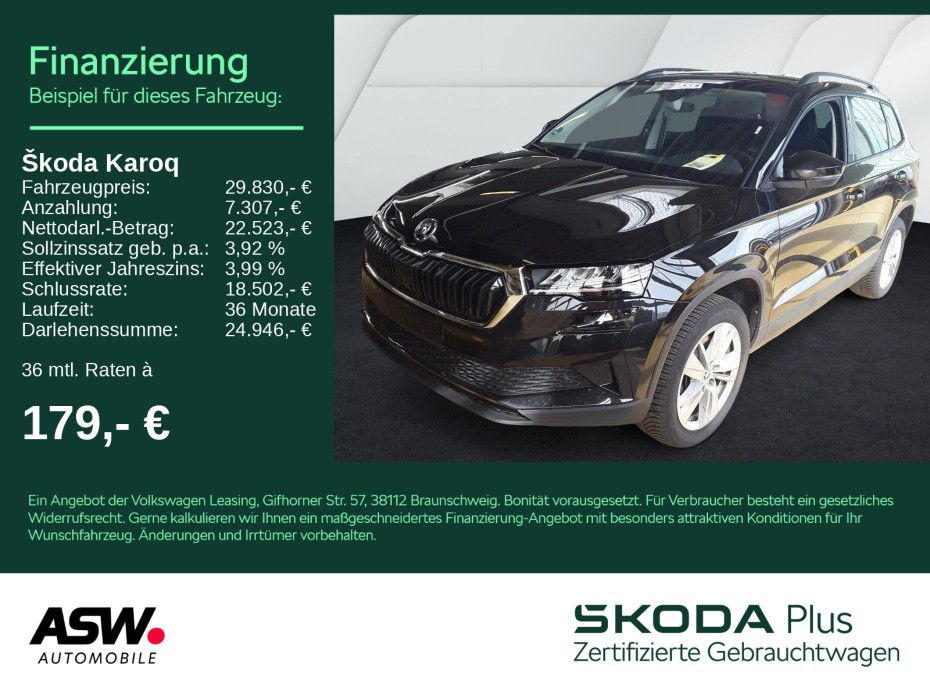 SKODA Karoq Selection 1.5 TSI DSG LED Navi RFK ACC SHZ