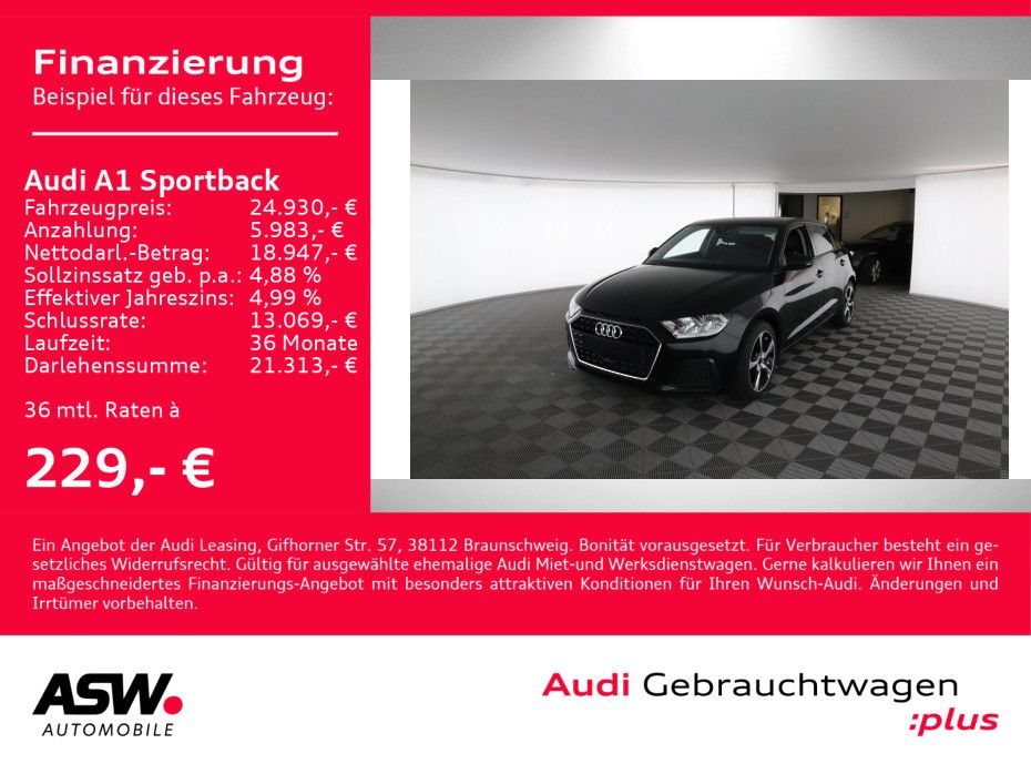 Audi A1 Sportback advanced 25TFSI Stronic LED SONOS