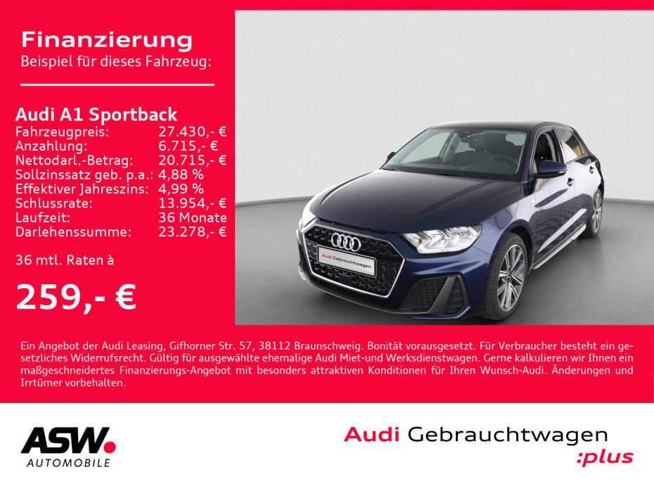 Audi A1 Sportback S line 30TFSI LED ACC SHZ PDC