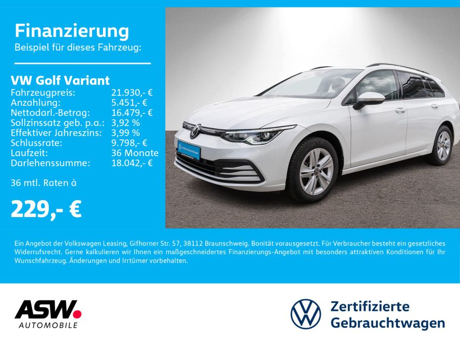 Volkswagen Golf Variant Life 2.0 TDI DSG LED Navi Pano AHK