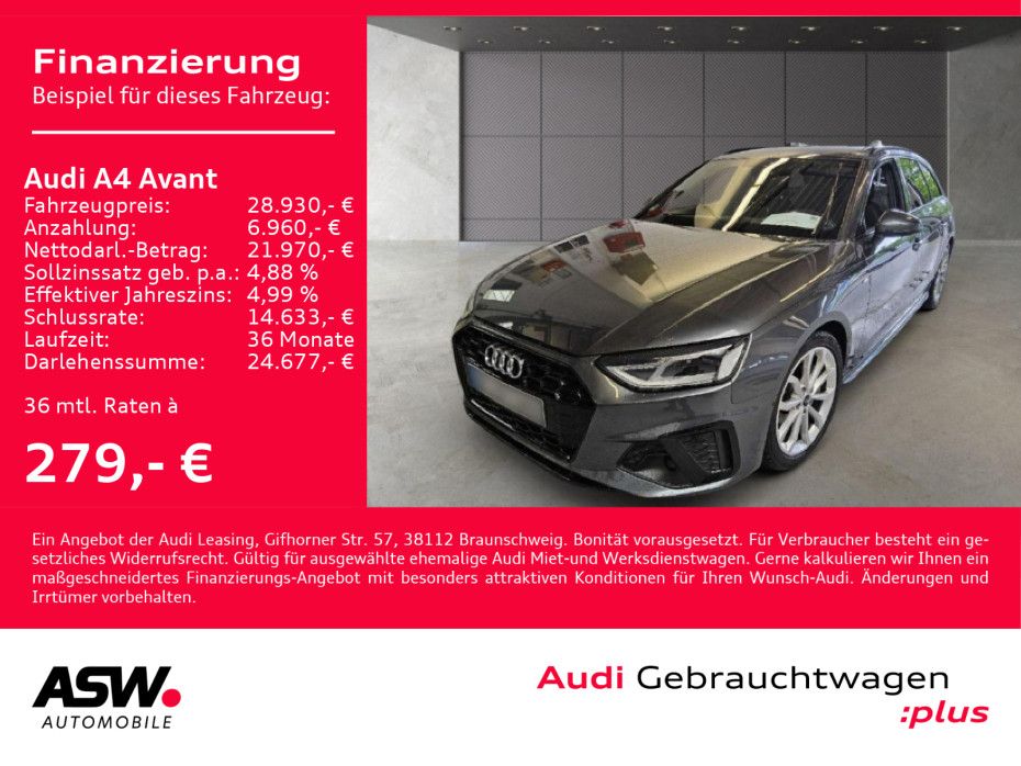 Audi A4 Avant S line 40TDI Stronic Navi LED RFK SHZ