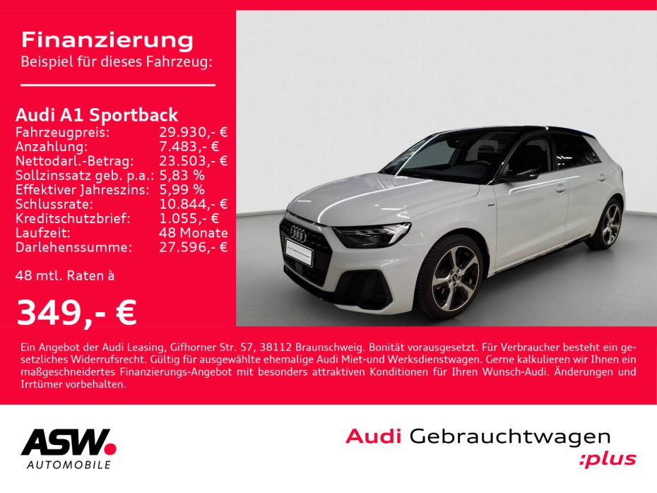 Audi A1 Sportback S line 30TFSI Stronic LED Navi PDC