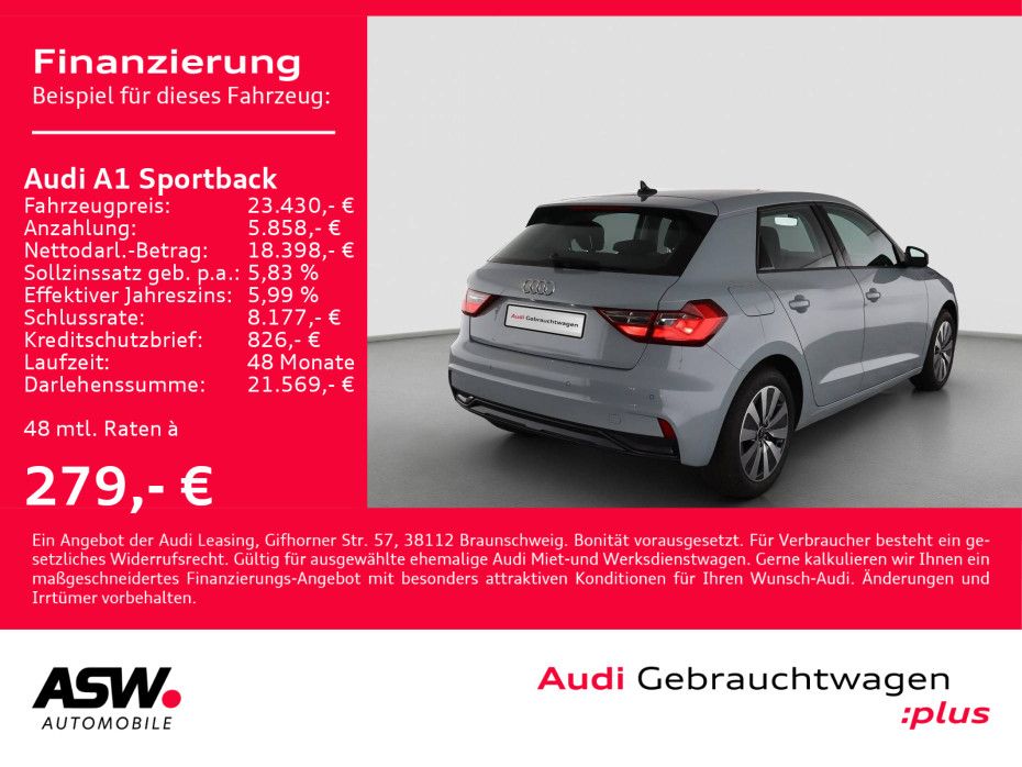 Audi A1 Sportback advanced 25TFSI Stronic PDC SHZ GRA