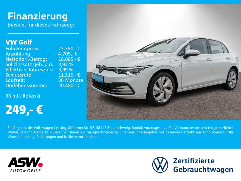 Volkswagen Golf Style 1,4 eHybrid DSG LED NAVI ACC PDC SHZ