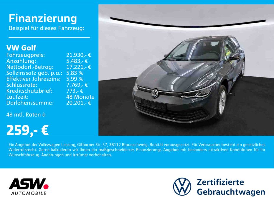 Volkswagen Golf Life 2.0 TDI 6-Gang LED NAVI ACC PDC SHZ