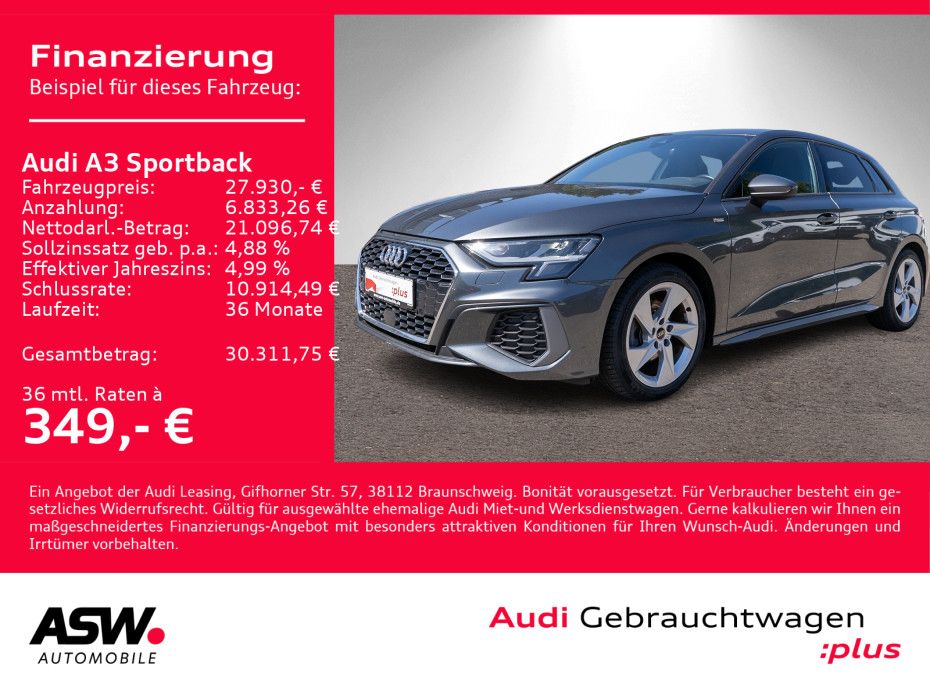 Audi A3 Sportback S line 35TDI Stroni Navi LED RFK VC