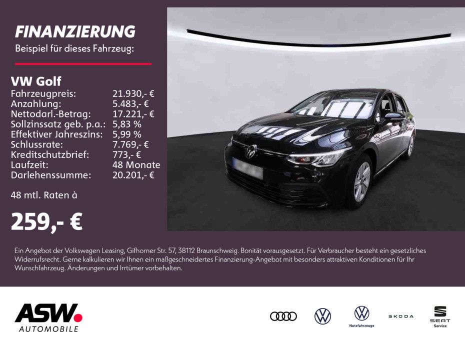 Volkswagen Golf Life 1.0 TSI DSG LED NAVI RFK ACC PDC SHZ