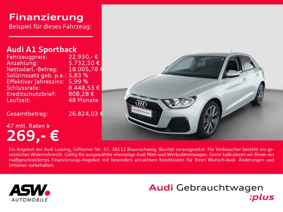 Audi A1 Sportback advanced 25TFSI Stronic LED GRA VC