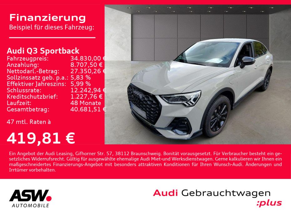 Audi Q3 Sportback 45TFSI e Stronic LED PDC SHZ 360°