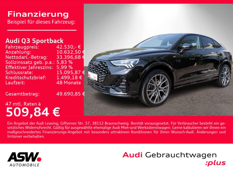 Audi Q3 Sportback S line 45TFSI quattro Navi LED ACC
