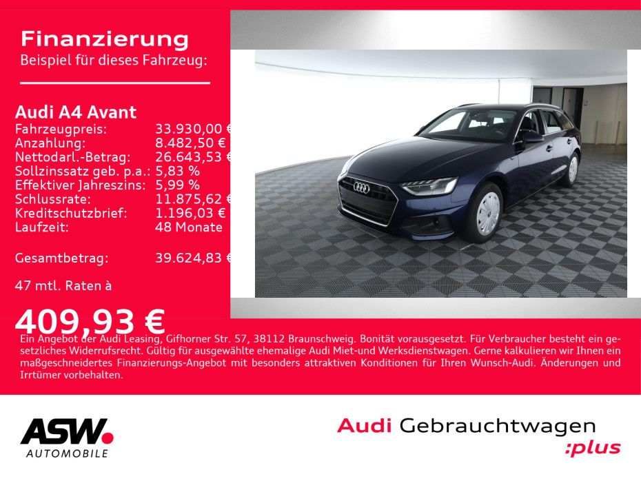 Audi A4 Avant 35TDI Stronic Navi LED StandHz PDC SHZ