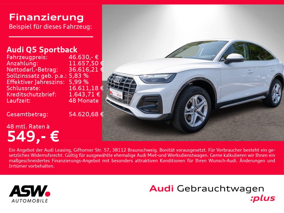 Audi Q5 Sportback advanced 40TDI quattr Navi LED Pano