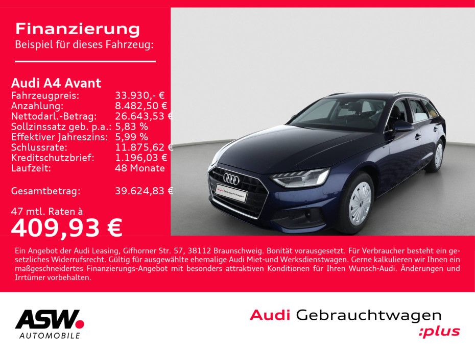 Audi A4 Avant 35TDI Stronic Navi LED StandHz PDC SHZ