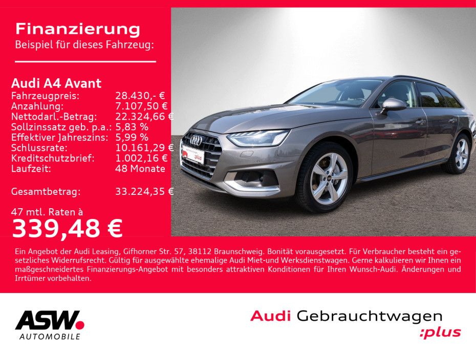 Audi A4 Avant advanced 40TDI Navi Matrix ACC 360° VC
