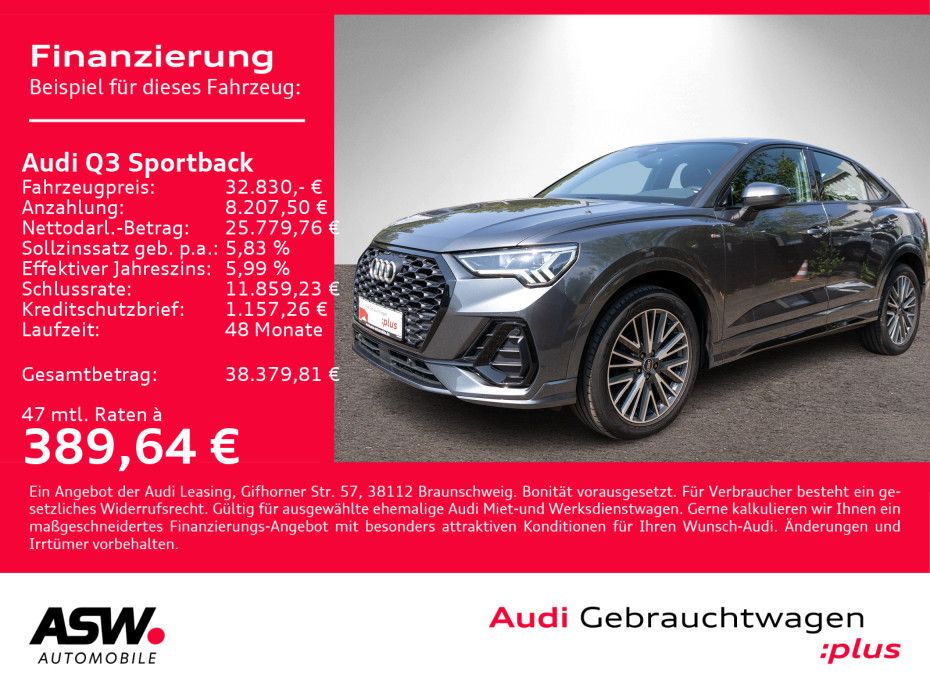 Audi Q3 Sportback S line 35TDI Stroni Navi LED RFK VC