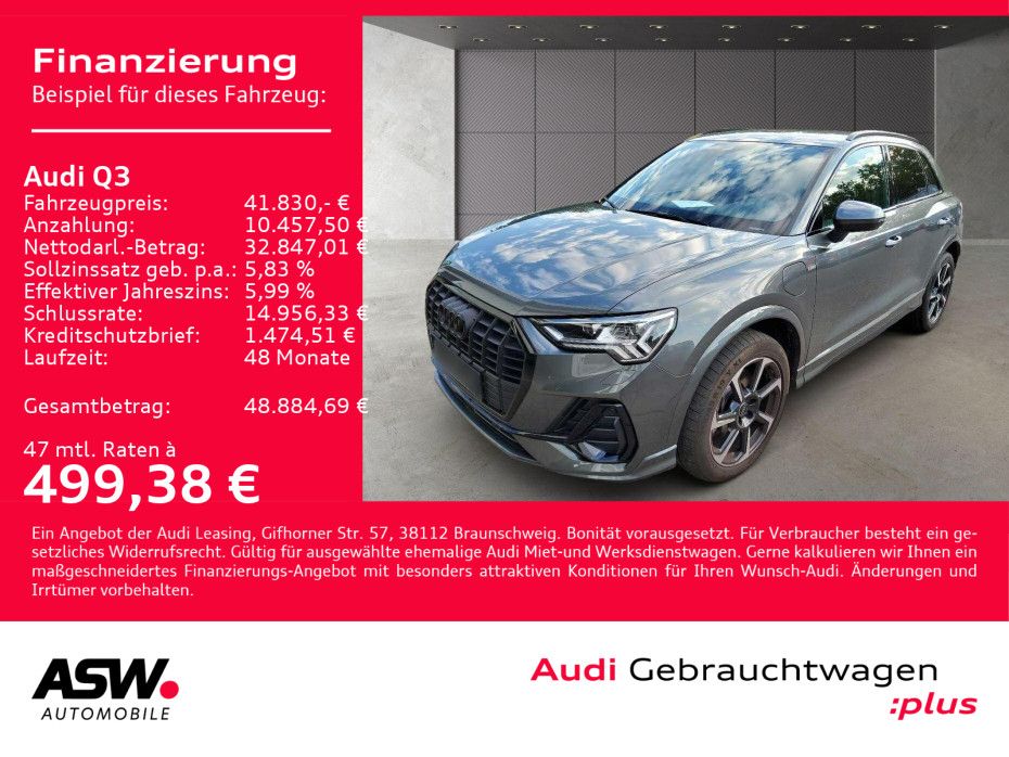 Audi Q3 S line 45TFSI e Stronic Navi Matrix AHK RFK