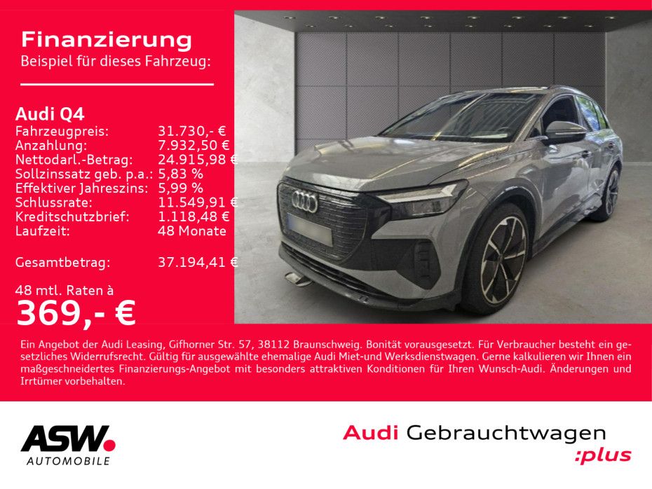 Audi Q4 S line 40 e-tron Navi LED GRA PDC SHZ SONOS