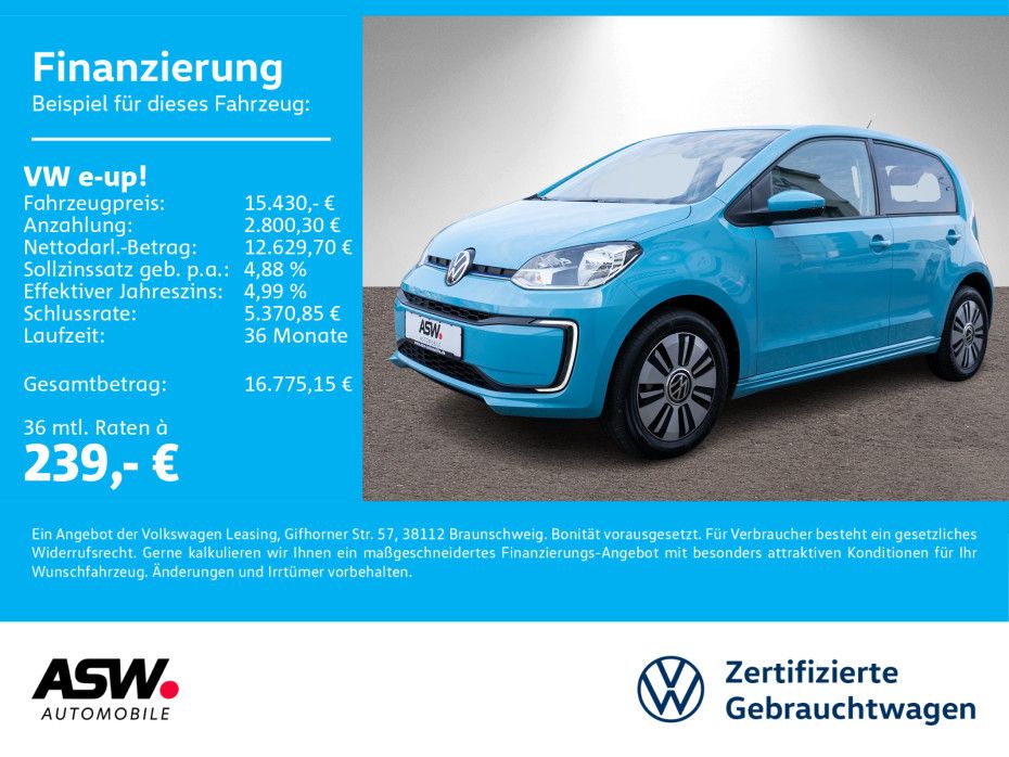 Volkswagen e-up! move up! Klima RFK PDC SHZ CCS Maps&More