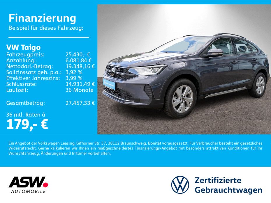 Volkswagen Taigo Life 1.0 TSI DSG LED Navi RFK ACC SHZ