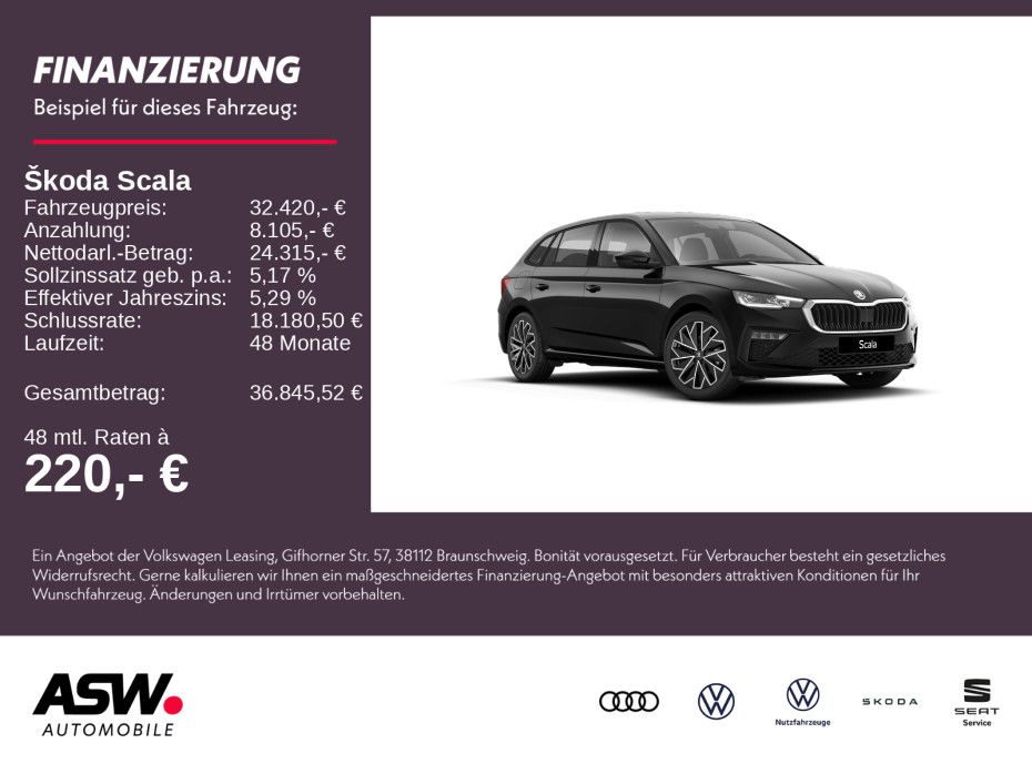 SKODA Scala Tour 1,0 TSI 115PS DSG ACC Kamera SHZ AHK