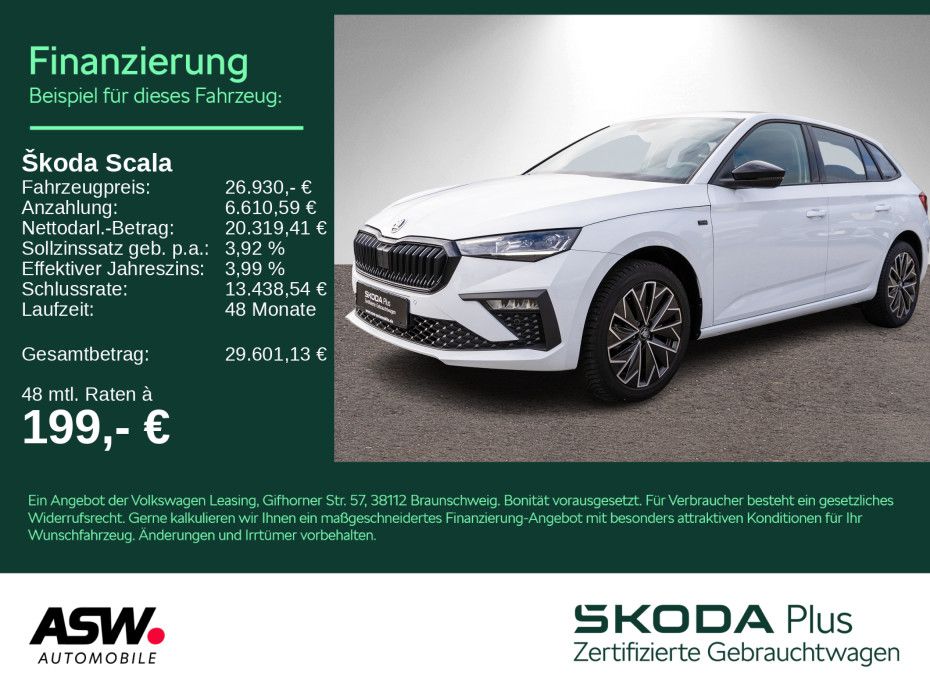 SKODA Scala Selection 1.5 TSI DSG Navi LED ACC RFK AHK