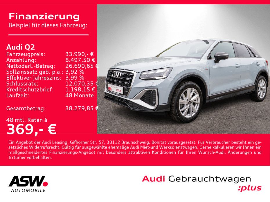 Audi Q2 S line 35TFSI Stroni Matrix Leder AHK Standhz