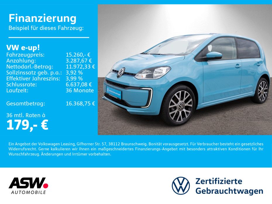 Volkswagen e-up! move up! Klimaauto RFK GRA PDC SHZ CCS