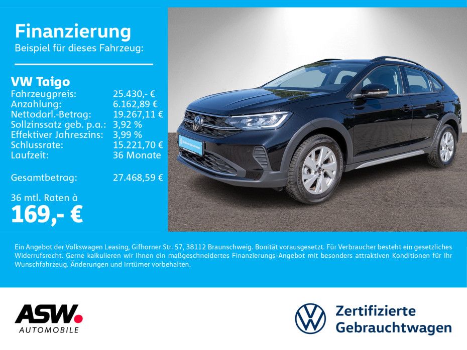 Volkswagen Taigo Life 1.0 TSI DSG Navi LED ACC VC SHZ PDC