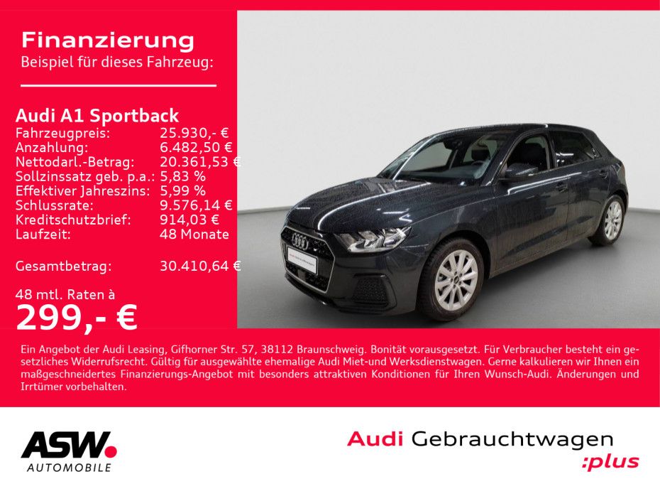 Audi A1 Sportback advanced 25TFSI NAVI LED PDC SHZ VC