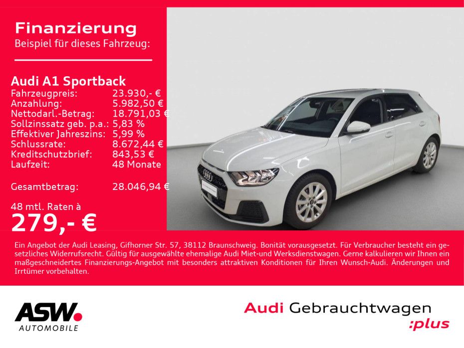 Audi A1 Sportback advanced 25TFSI Connect SHZ PDC VC