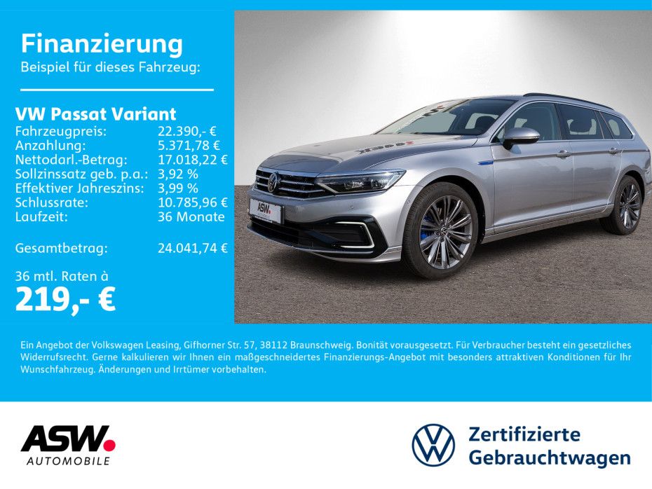 Volkswagen Passat Variant GTE 1.4 TSI DSG LED Navi Pano AHK