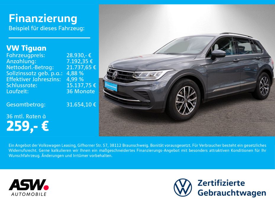 Volkswagen Tiguan Life 2.0 TDI DSG LED NAVI PDC ACC SHZ