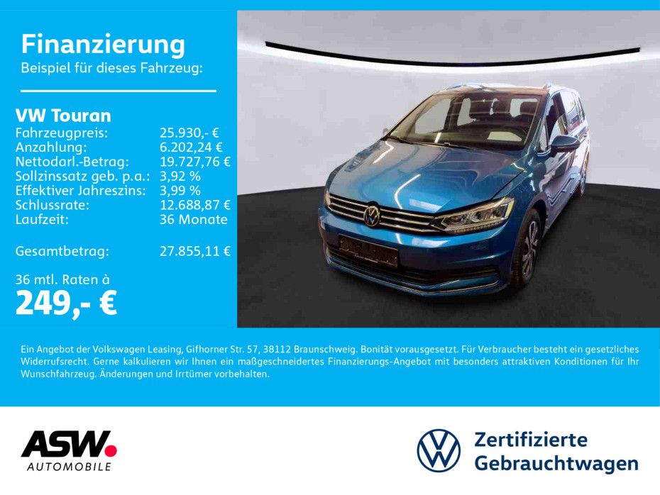 Volkswagen Touran Active 1.5TSI DSG LED NAV AHK ACC PDC SHZ
