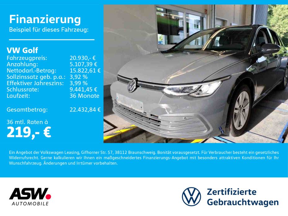 Volkswagen Golf Life 1.5 TSI LED NAVI ACC PDC SHZ