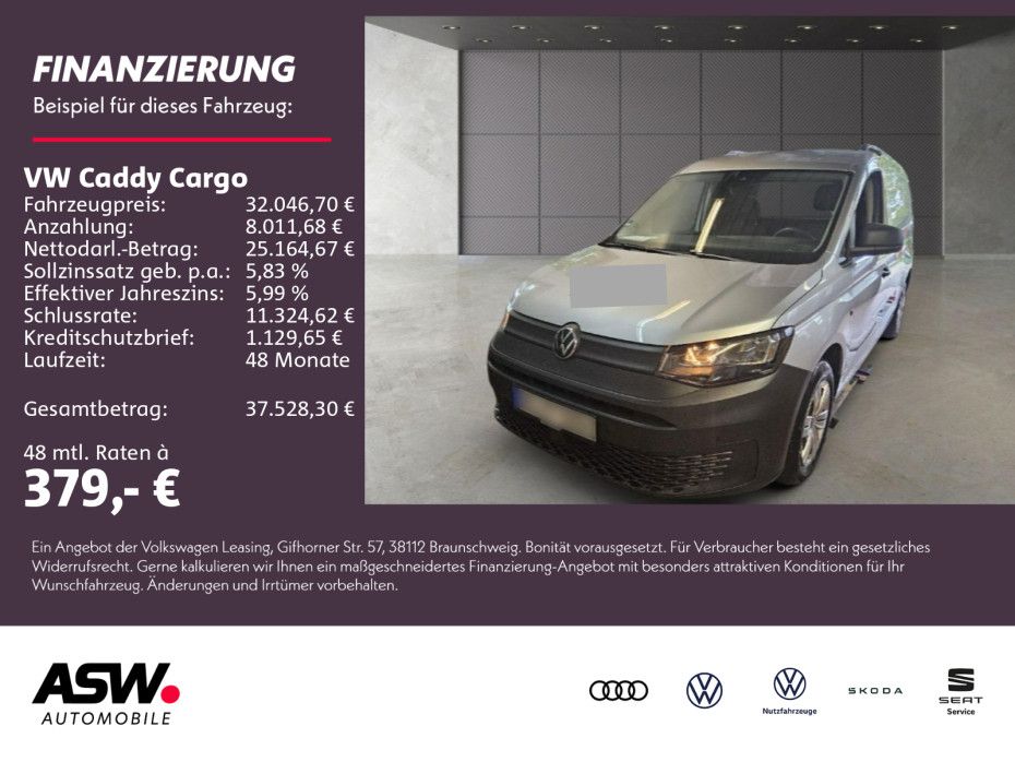 Volkswagen Caddy Cargo Maxi 2.0 TDI Klima PDC SHZ DAB+ NAVI