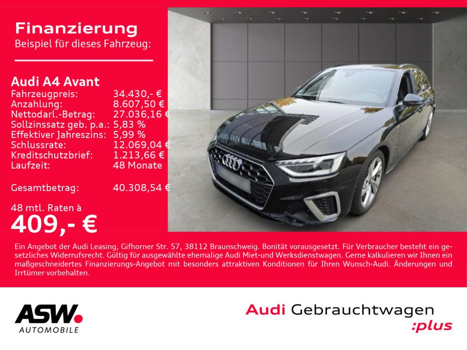 Audi A4 Avant S line 40TDI Stronic NAVI LED ACC 360°