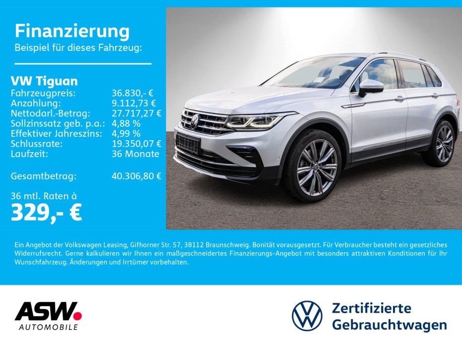 Volkswagen Tiguan Elegance 4Motion 2,0TDI DSG LED NAVI PANO