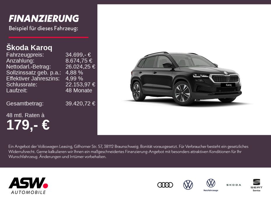 SKODA Karoq Balance 1,5 TSI 150PS DSG ACC SHZ PDC AHK