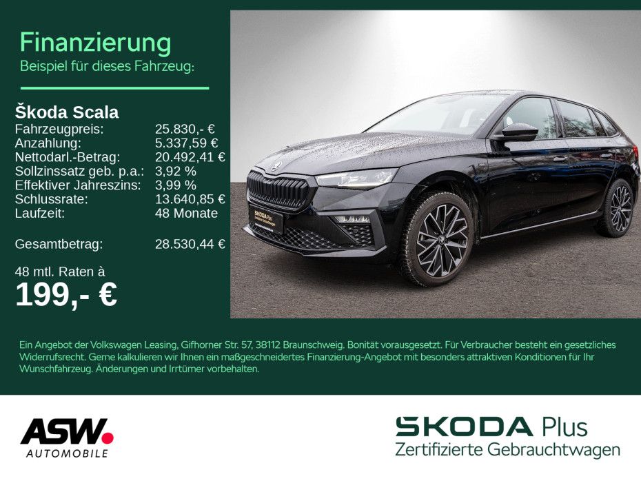 SKODA Scala Selection Tour 1.5TSI DSG AHK ACC Navi LED