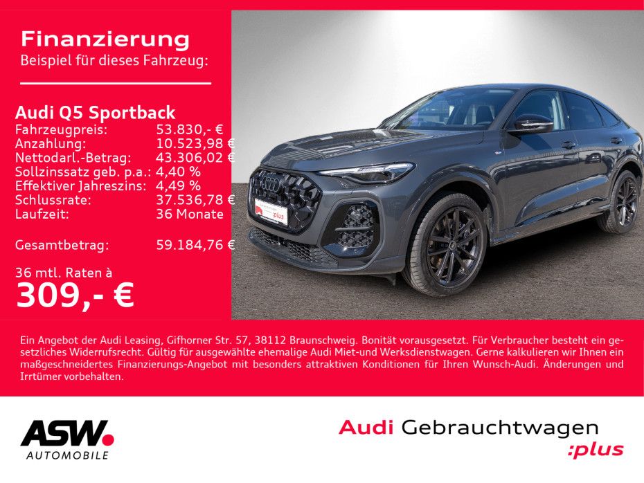 Fahrzeugabbildung Audi Q5 Sportback S line TDI quattro NAVI Matrix 360°