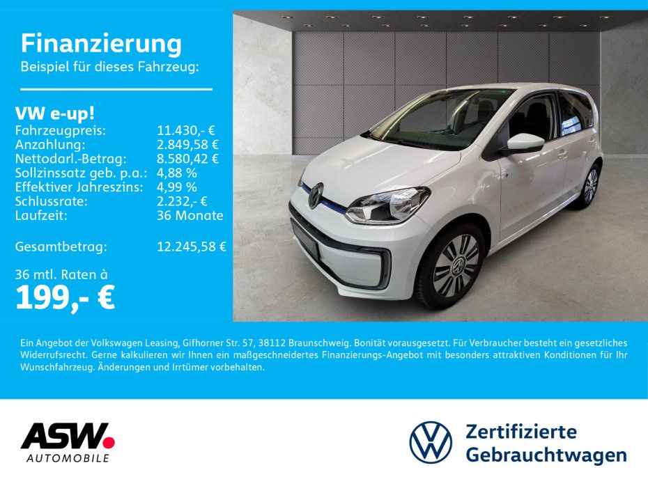 Volkswagen e-up! high CCS-Ladedose Climatronic Sitzheizung