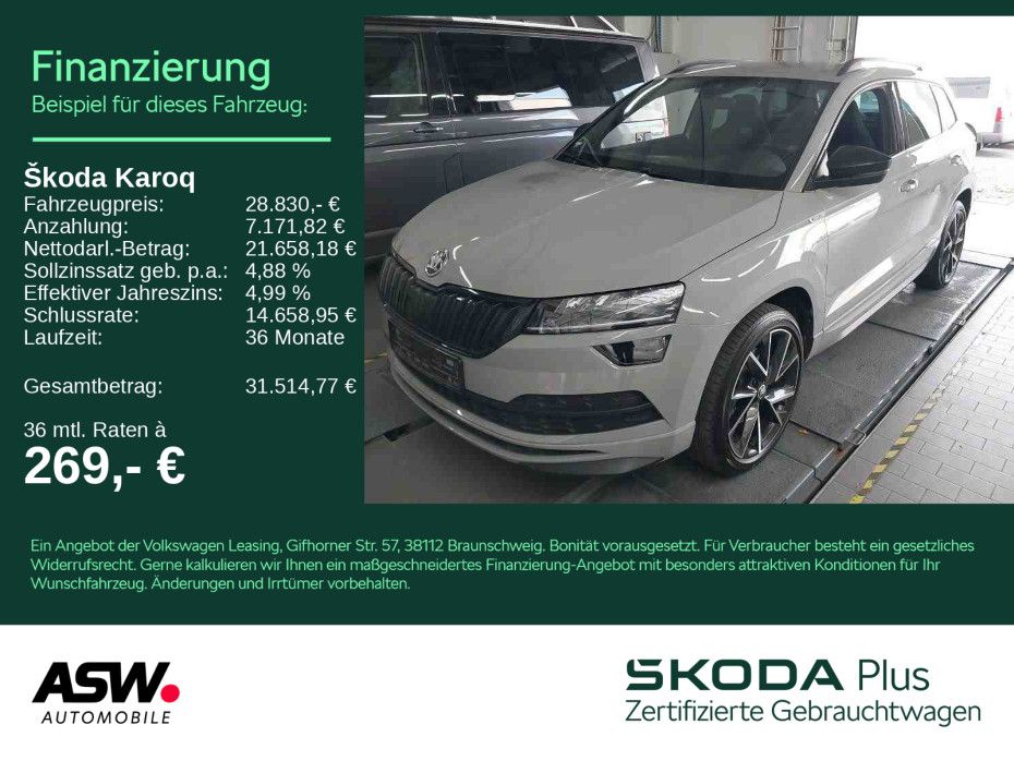 SKODA Karoq Sportline 4x4 2,0 TSI DSG LED NAVI ACC RFK