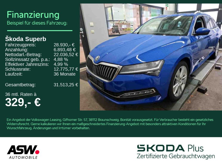 SKODA Superb Combi Style 2.0 TSI DSG LED NAVI PANO AHK