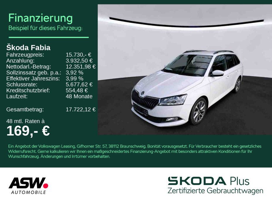SKODA Fabia Combi Ambition Best of 1.0TSI LED NAVI SHZ