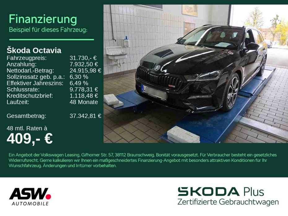 SKODA Octavia RS Combi 2.0TDI DSG LED RFK HUD PANO AHK