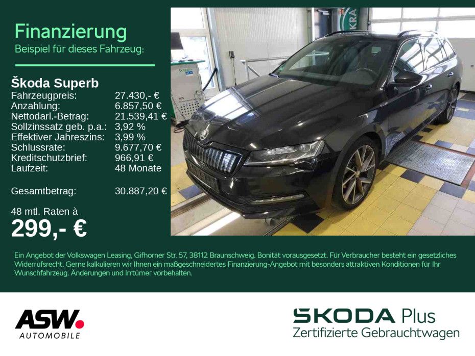 SKODA Superb Combi iV Sportline 1.4 TSI DSG Stdhzg AHK