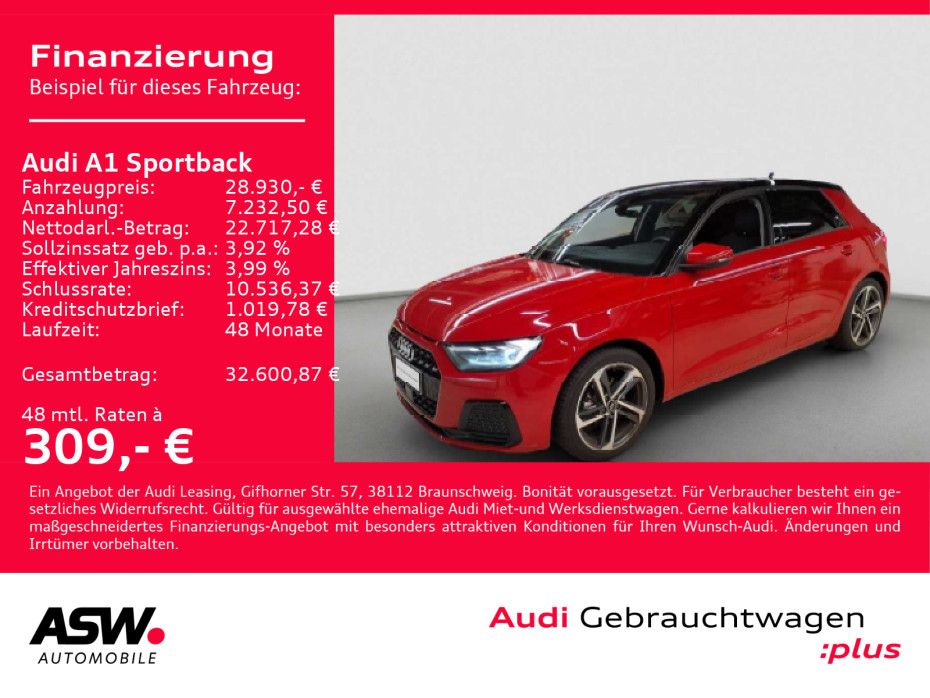 Audi A1 Sportback advanced 30TFSI NAVI LED ACC SHZ VC