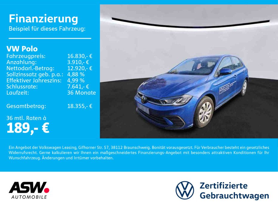 Volkswagen Polo Life 1.0 MPI LED Navi Klima RFK SHZ